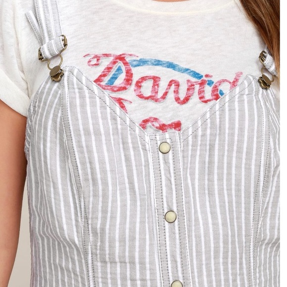 Free People Grey Striped Pinafore Dress - Picture 5 of 5